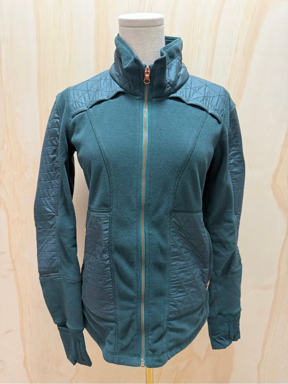 LULULEMON Dark Teal “Fleecy Keen” Jacket Size 6